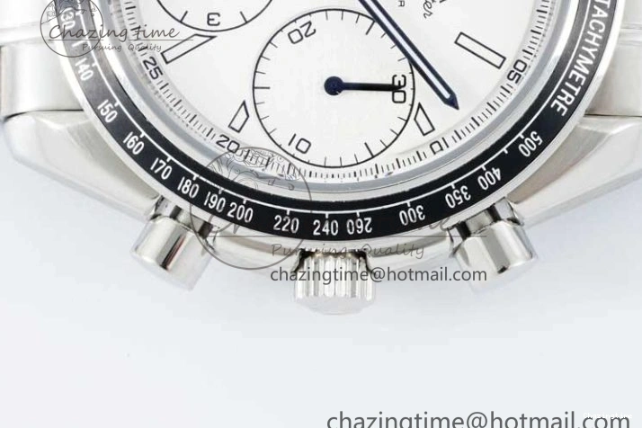 0130 Speedmaster Racing Master SS HKF Best Edition White Dial on SS Bracelet A Premium 7809